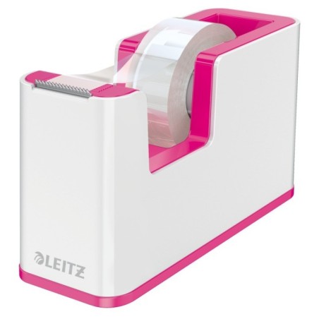 Desenrolador de Fita Adesiva Leitz WOW 5364-10-23 (33) Branco/Rosa