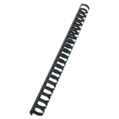 Argola Plástico GBC CombBind 22,0mm 4028602 Redonda Cx.100 Preto