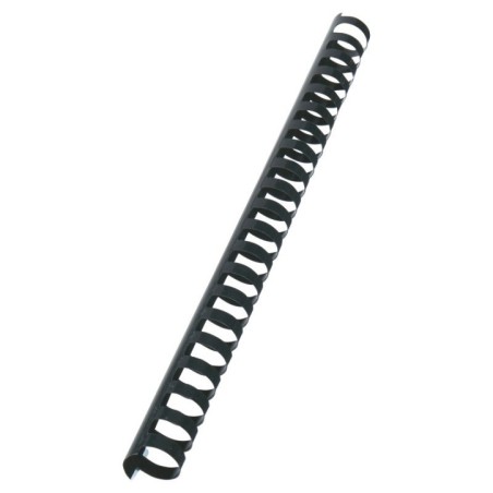 Argola Plástico GBC CombBind 22,0mm 4028602 Redonda Cx.100 Preto
