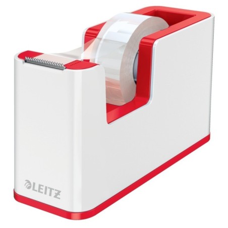 Desenrolador de Fita Adesiva Leitz WOW 5364-10-26 (33) Branco/Vermelho