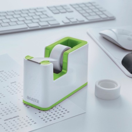 Desenrolador de Fita Adesiva Leitz WOW 5364-10-54 (33) Branco/Verde