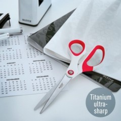 Tesoura Leitz WOW Titanium 5319-22-26 205mm Vermelho