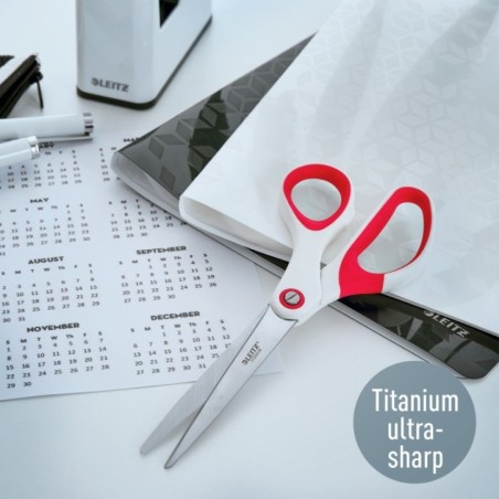 Tesoura Leitz WOW Titanium 5319-22-26 205mm Vermelho