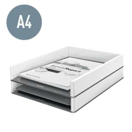 Tabuleiro de Secretária Leitz WOW 5361-10-26 A4+ PS Branco/Vermelho