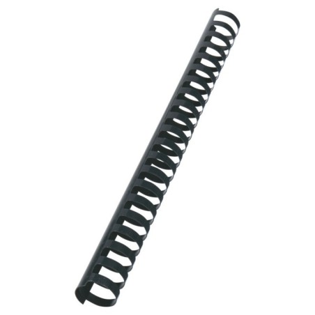 Argola Plástico GBC CombBind 25,0mm 4028182 Redonda Cx.50 Preto