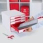 Bloco de 5 Gavetas Leitz WOW Cube 5214-20-26 A4+ Branco/Vermelho