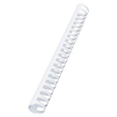 Argola Plástico GBC CombBind 28,0mm 4028203 Redonda Cx.50 Branco