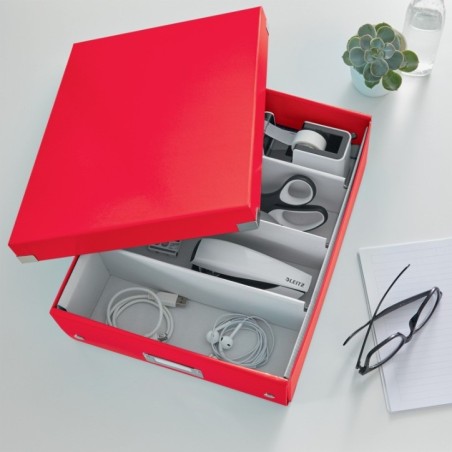 Caixa de Arrumação Leitz WOW Click & Store 6058-00-26 Vermelho