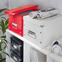 Caixa de Arrumação Leitz WOW Click & Store 6108-00-26 Cube Vermelho