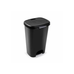 Contentor de Plástico 50 Litros 1214502 com Pedal Preto
