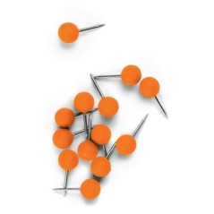 Alfinetes Sinalização Nobo 1905329 6mmØ Cx.100 Laranja