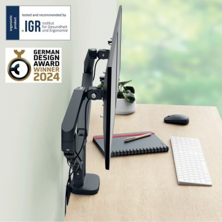 Braço de Monitor Leitz Ergo 6537-00-89 Cinzento Escuro