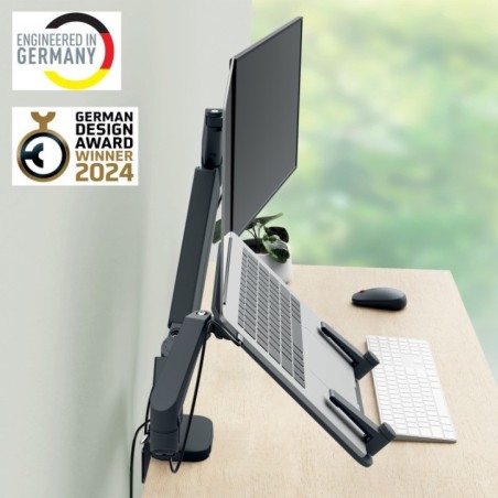Braço de Monitor Leitz Ergo 6538-00-89 Cinzento Escuro