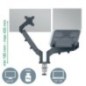 Braço de Monitor Leitz Ergo 6538-00-89 Cinzento Escuro Braço de Monitor Leitz Ergo 6538-00-89 Cinzento Escuro