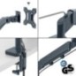 Braço de Monitor Leitz Ergo 6538-00-89 Cinzento Escuro Braço de Monitor Leitz Ergo 6538-00-89 Cinzento Escuro