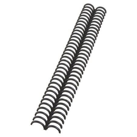 Argola Plástico GBC ClickBind 16,0mm 3387357E Cx.50 Preto