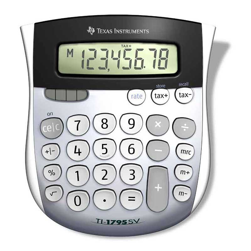 Calculadora de Secretária Texas Instruments TI-1795 SV 8 Dígitos Calculadora de Secretária Texas Instruments TI-1795 SV 8 Dígitos