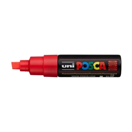 Marcador Uni Posca PC-8K F15 Vermelho Fluorescente