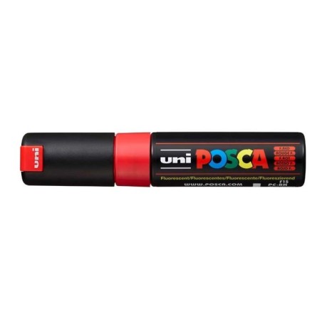 Marcador Uni Posca PC-8K F15 Vermelho Fluorescente