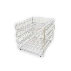 Tabuleiro de Secretária Metálico 4 Gavetas Inox Cromado