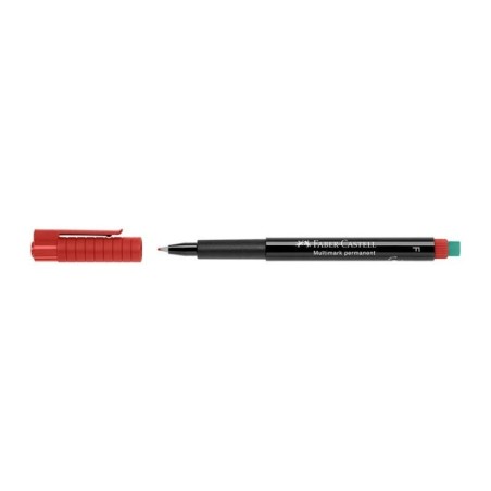 Marcador Faber-Castell Multimark permanent 151321 F Vermelho