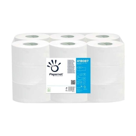 Papel Higiénico Mini Jumbo Papernet 422428 120m 2 Folhas Ø45mm Emb.12