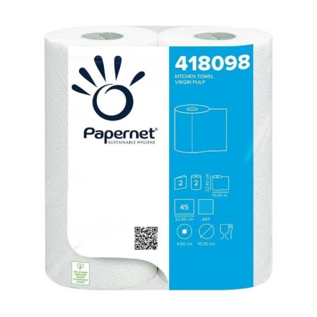 Rolo de Cozinha Papernet 418098 10,17mx22,4cm 2F Emb.2 Branco