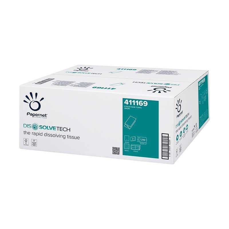 Toalhas de Mão Zig-Zag Papernet 411169 21x22cm 2F Dissolve Tech 15x210 Toalhas de Mão Zig-Zag Papernet 411169 21x22cm 2F Dissolve Tech 15x210
