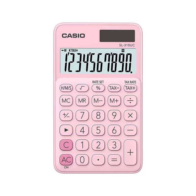 Calculadora de Bolso Casio SL-310UC-PK 10 Dígitos Rosa Calculadora de Bolso Casio SL-310UC-PK 10 Dígitos Rosa