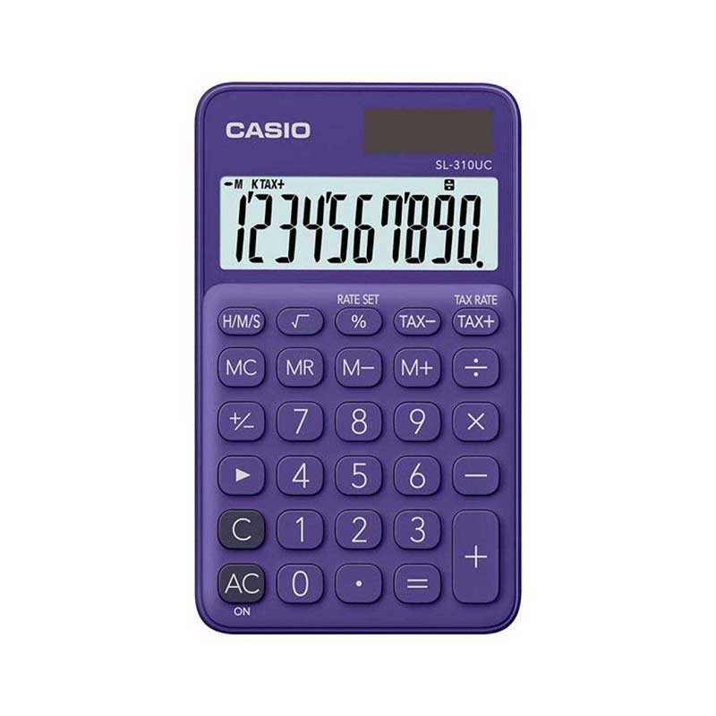 Calculadora de Bolso Casio SL-310UC-PL 10 Dígitos Roxo Calculadora de Bolso Casio SL-310UC-PL 10 Dígitos Roxo