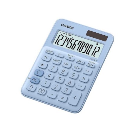 Calculadora de Secretária Casio MS-20UC-LB 12 Dígitos Azul Claro
