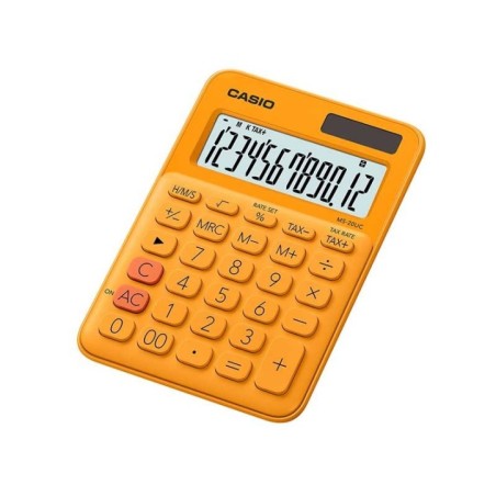 Calculadora de Secretária Casio MS-20UC-RG 12 Dígitos Laranja