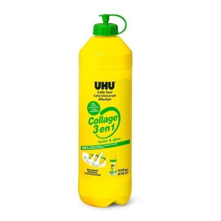 Cola UHU Twist & Glue ReNATURE 46325 Recarga 810ml
