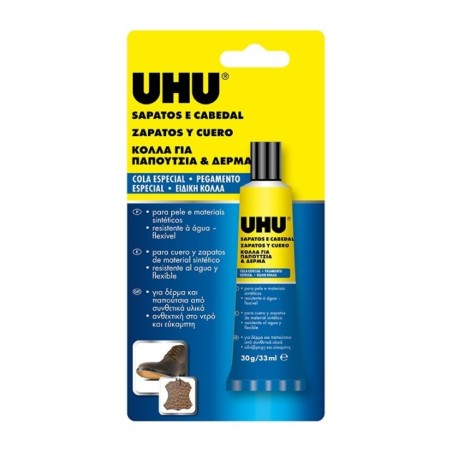 Cola UHU Sapatos e Cabedal 39825 33ml / 30g