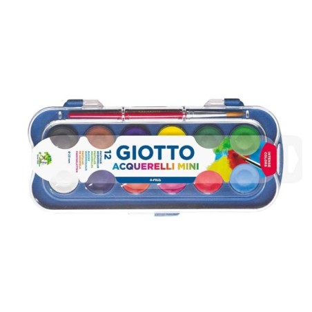Conjunto de Aguarelas Giotto 3523-00 Mini Cx.12 Pastilhas 23mm