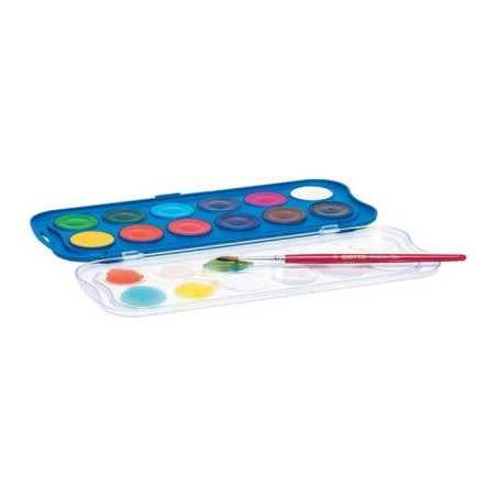 Conjunto de Aguarelas Giotto 3512-00 Cx.12 Pastilhas 30mm