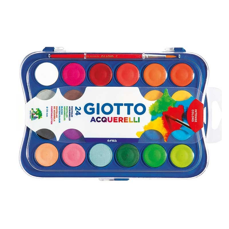 Conjunto de Aguarelas Giotto 3524-00 Cx.24 Pastilhas 30mm