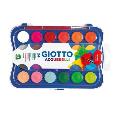 Conjunto de Aguarelas Giotto 3524-00 Cx.24 Pastilhas 30mm