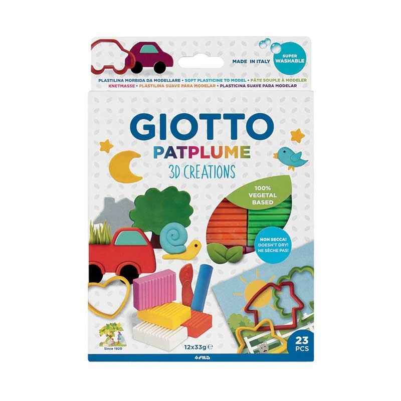 Conjunto de Plasticina Giotto Patplume 3D Creations 5137-00 Conjunto de Plasticina Giotto Patplume 3D Creations 5137-00