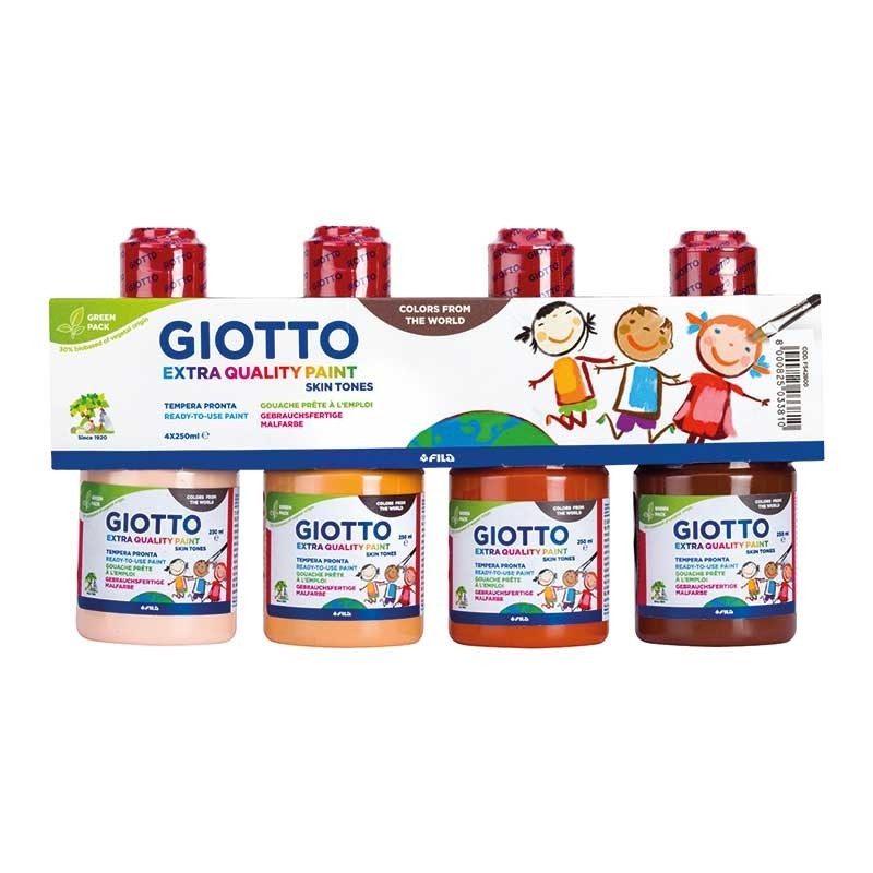 Guache Giotto Extra Quality Skin Colours 5428-00 4x 250ml Sortido