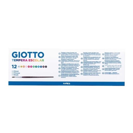Guache Giotto Escolar 3567-00 12x 25ml + 1 Pincel