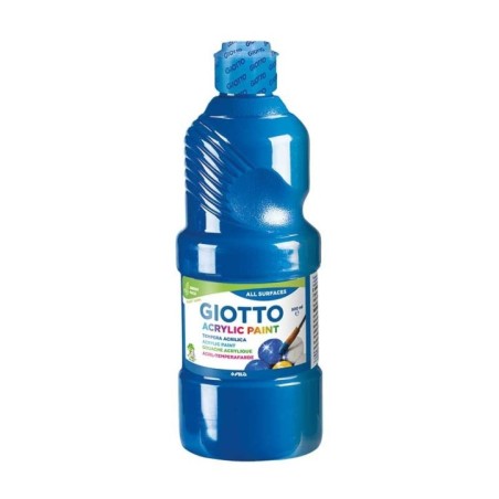 Guache Acrílico Giotto 5337-1500 Acrylic Paint 500ml Azul Cyan
