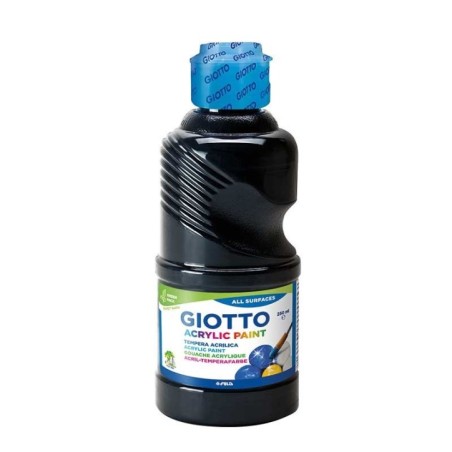 Guache Acrílico Giotto 5340-2400 Acrylic Paint 250ml Preto