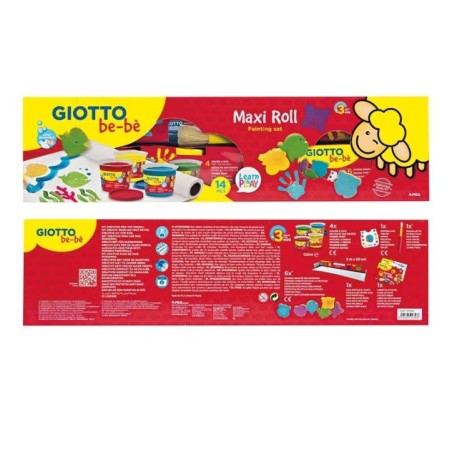 Conjunto de Digitinta Giotto be-bè 4718-00 Maxi Roll 4x150ml