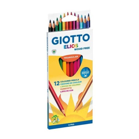 Lápis de Cor Giotto Elios-Tri Wood Free 2758-00 Cx.12 unidades