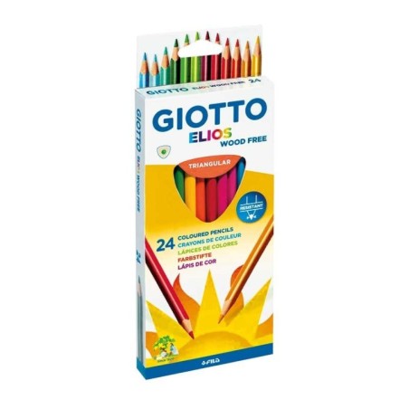 Lápis de Cor Giotto Elios-Tri Wood Free 2759-00 Cx.24 unidades