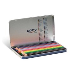 Lápis de Cor Giotto Stilnovo Acquarell 2562-00 Cx.12 Metálica
