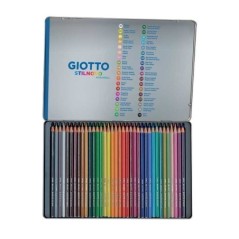 Lápis de Cor Giotto Stilnovo Acquarell 2564-00 Cx.36 Metálica