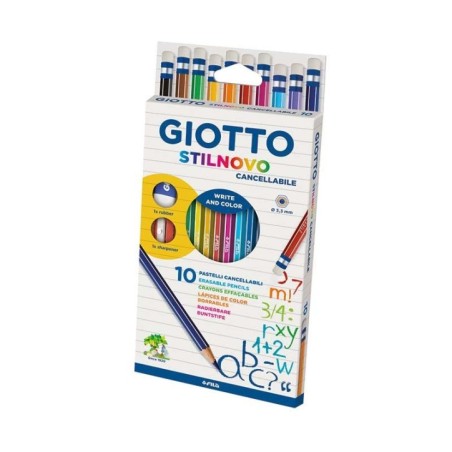 Lápis de Cor Giotto Stilnovo Erasable 2568-00 Cx.10 unidades
