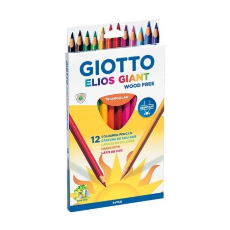 Lápis de Cor Giotto Elios Giant Wood Free 2215-00 Cx.12 unidades